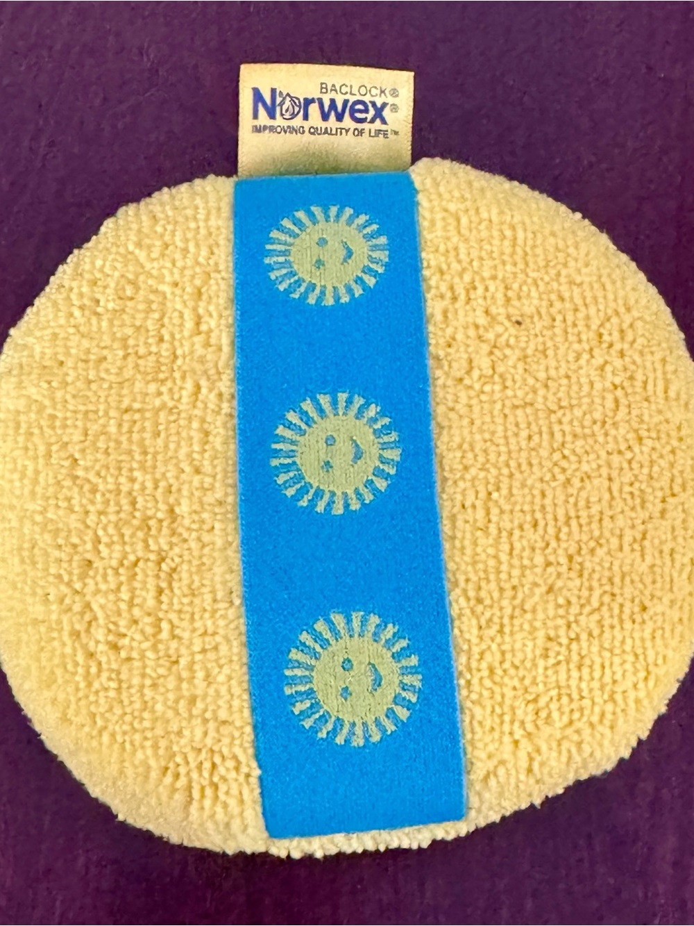 Norwex Yellow Microfiber Kids Bath Sponge
